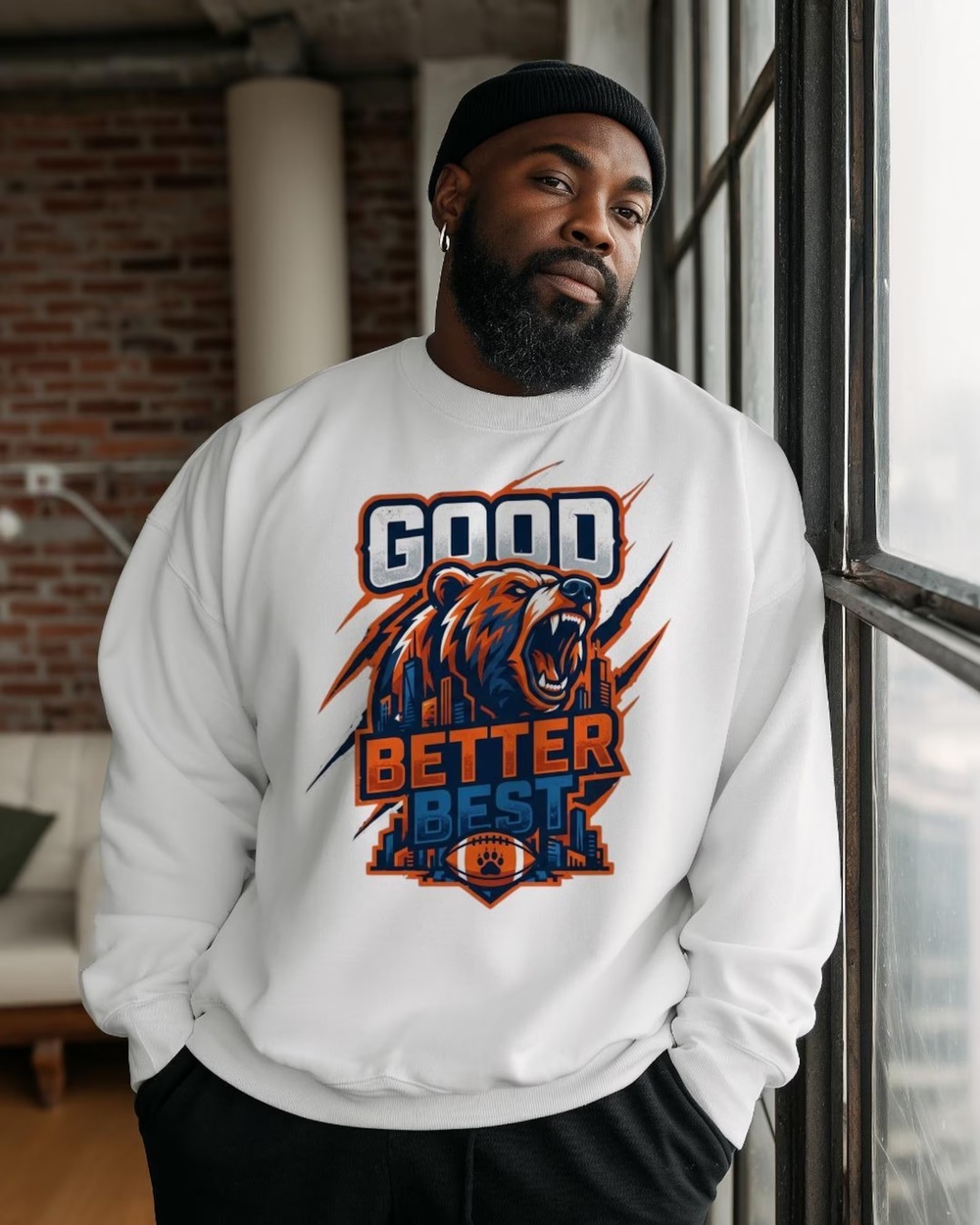 Chicago Bears Good Better Best Motto Sweatshirt Football Chicago Bear Apparel